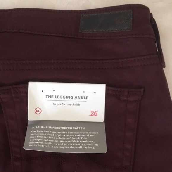 adriano goldschmied burgundy supper skinny ankle - Picture 3 of 4